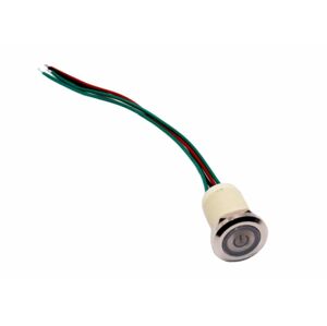 LED IP68 spínač 19mm 12-24V - zelené podsvícení