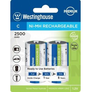 Westinghouse Premium akumulátor C 2500mAh - Malý, 2 kusy, 1,2V