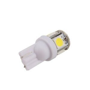 Bílá LED žárovka pro automobily T10 5050 W5W 5 SMD 194 168