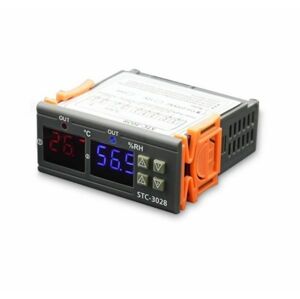 Digitální termostat a vlhkoměr STC-3028 AC230V s LCD displejem na 0 ~ +110°C