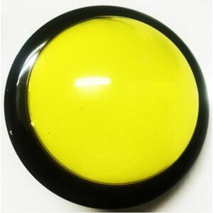 LED arkádové tlačítko 100mm - žlutá