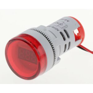 Ampérmetr AC 24-500V 22mm - červený